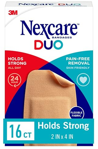 Nexcare Duo Bandages DSA-16-CA, Knee and Elbow, 16ct