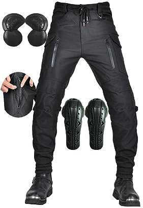 Ganzjahres-Motorradhose Dirt Bike Bike-Hose – Herren/Damen Kann Zum Reiten, Abenteuer, Reiten Verwendet Werden 6 CE-Panzerungsoptionen Motorradausrüstung (Color : Black D, Size : 4XL)