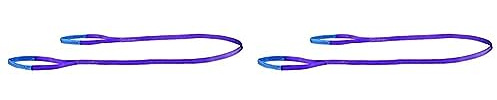 Hebeband Hebegurt Rundschlinge 1000 kg / 1 Tonne / 1 Meter (Packung mit 2) Violett