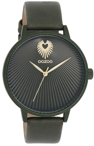 Oozoo Timepieces Damen Uhr | Armbanduhr Damen mit Lederarmband | Hochwertige Uhr für Frauen | Edle Analog Damenuhr in rund