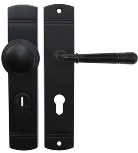 Wohnungstür Schutzbeschlag 2316 Helena LS Schwarz WE 72 mm mit Knauf