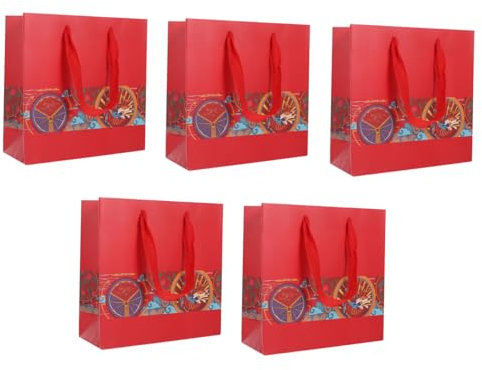 NOLITOY 5stücke Ethno-stil Geschenktüten Aus Papier Für Partys Große Süßigkeitentüten Für Festliche Anlässe Für Snacks Und Kleine Lebensmittelechtes Material
