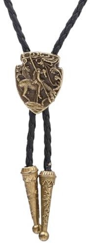 Ieron Bolo-Krawatte, Vintage-Stil, Western-Cowboy-Leder-Krawatte, Halskette für Kostüm, Kleid, Zubehör