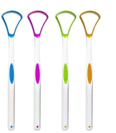 PLGEBR Grattoir en plastique pour langue - Soin dentaire - 17,5 x 3,5 cm - Hygiène buccale