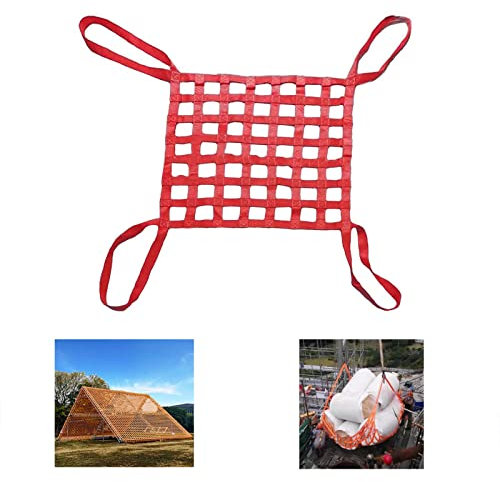 Elastisches Ladungsnetz – flaches Hebenetz aus Polyester, Lastenhebenetz, Sicherheits-Hebenetzgurte, Hebeschlingennetz, Anhängernetz, reißfestes, stark tragendes Sicherheitsnetz (einfarbig 2).