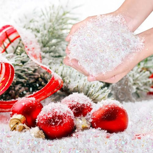 hatisan 652 g, neve finta per decorazioni natalizie, artigianato, villaggio, vacanze, inverno, paese delle meraviglie (A-652 g)