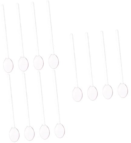 ABOOFAN 12pcs Stylish Glass Spoons Espresso Coffee Stirrer Serving Utensils for Breakfast Home Party