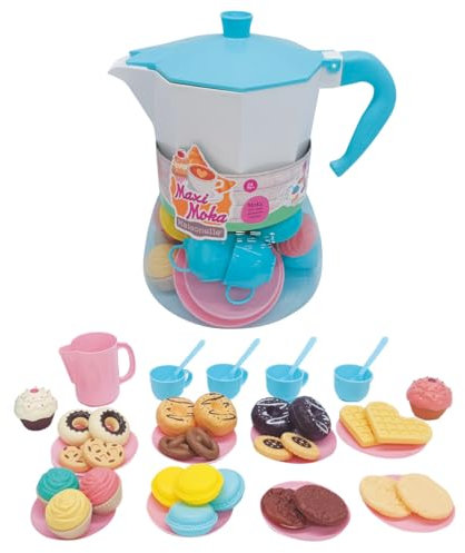 ODS - Maisonelle, Maxi Moka con Accessori per Pausa Caffè, Misure Prodotto 27 x 15,4 cm. Giocattolo per Bambini, Età Consigliata +3