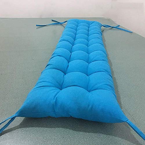Cuscino per sdraio da esterno con imbottitura spessa, per sedia a dondolo da giardino, colore: celeste, 40 x 120 cm