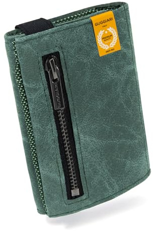 GUGGIARI® Cartera Hombre Cuero de Calidad-Cartera Suave con Monedero, Billetera y Tarjetero - Billeteras, Cartera RFID Antirrobo - (Lago)