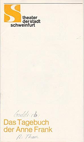 Programmheft Das Tagebuch der Anne Frank 3. Dezember 1980 Spielzeit 1980 / 81 Heft 8