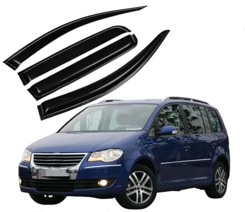 Auto Windabweiser Set Für VW Für Touran 5-Sitzer 2006-2015 Auto-Styling-Fensterblende Seitenlüftung Regenschutz Schattenschutz Schutz Regenabweiser