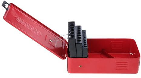 uikios Boîte d'index en métal facile à transporter pour forets hélicoïdaux de petite taille pour un rangement et une organisation faciles de différentes tailles
