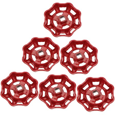 EXCEART 6stücke Handrad Absperrventil Rotes Metallventil Für Wasserleitungen Praktisches Ball Handrad Langlebiges Design Für Garten Und Außenbereich Installieren Verwenden