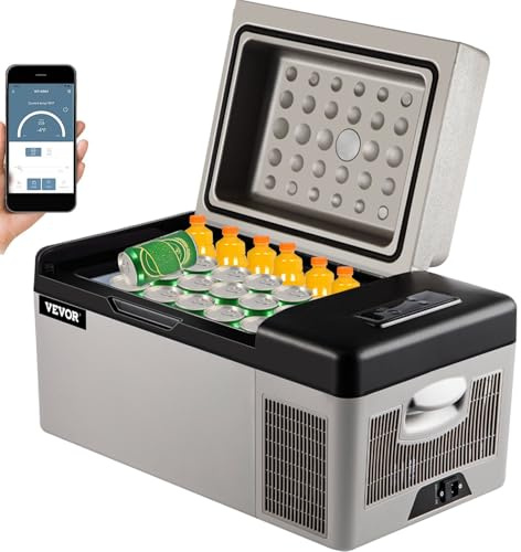 ZHIMAI Glacière électrique, 20 L Frigo, 12 V et 230 V congélateur pour Voiture, Camion, Camping-Car, Bateau et Prise de Courant