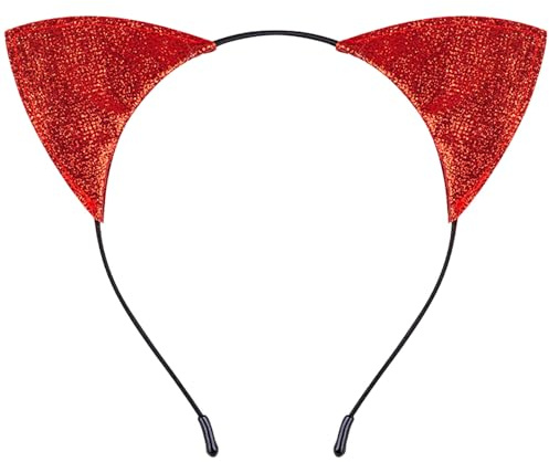 SHIFANQI Teufelshörner Haarreif, maleficent hörner für Kostüm Party, Kopfschmuck für Damen, Haarschmuck zu Halloween, Karneval (Rot 1)