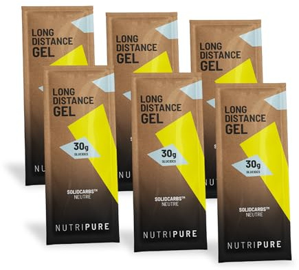 Nutripure | Gel Énergétique Longue Distance | Goût Neutre | Haute Tolérance Digestive | Sans Conservateurs | 30g de Glucides | Sport d’Endurance (Course, Trail, Vélo, Triathlon)