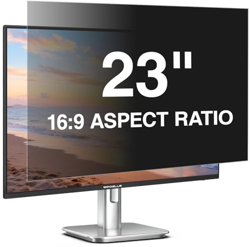 Pozlle 10 Pack 23 Inch Computer Privacy Screen for 23 16:9 Aspect Ratio Widescreen Monitor,Eye Protections Anti Glare Blue Light Blocking Film, Anti Spy Screen Protector PC Monitor Privacy Filters