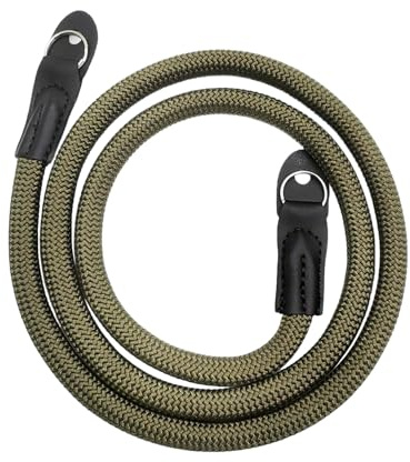 Kamerarem, Axelrem i Flätad Design för DSLR-, SLR- eller Spegellösa Kameror (Armégrön)