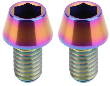 LT Easiyl 2 Stück Konische Innensechskantschrauben M6x10mm Kompatibel mit Choppern Und Dirt-Jump-Bikes Farbig