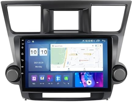 CarPlay 10,1-Zoll-Android-Autoradio mit Multimedia-Videoplayer und GPS für den Highlander