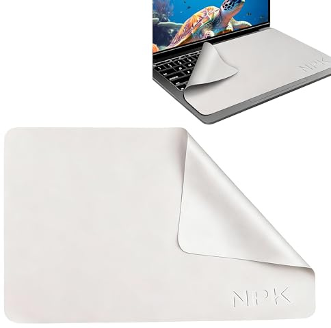 Bildschirm Tastatur Abdruckschutz, Schutzset für Laptop-Tastaturen und Displays – Mikrofaser Reinigungstuch (34 x 22,5 cm) für MacBook Pro 15 Zoll und 16 Zoll, Dell XPS, HP Envy & mehr