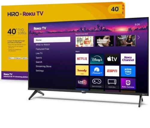 Roku Hiro TV 40 1080p Full HD Smart TV with Dolby Audio for Streaming, LED Direct Lit, with Wi-Fi, Bluetooth, 3X HDMI Ports - H40C3C4 (Renewed)