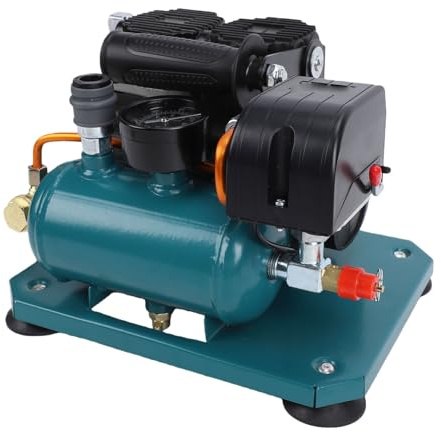 Fafeicy Cordless Air Compressor Portable, Brushless High Pressure Inflation for Tires Jobsites Stainless Steel 1.5L Fit 18V Battery Compatible Auto Shutoff Gauge