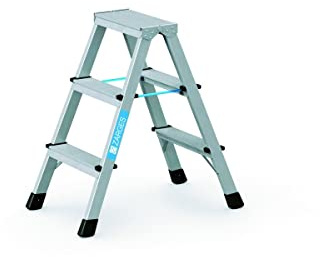Zarges Eloxierte doppelseitige Stufen, 2 x 3 Sprossen, ZAR41263 | Eloxiert, beidseitig begehbar, 2 x 3 Stufen