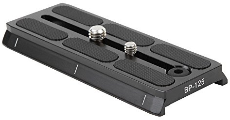 Sirui BP 125 – Zapata rápida para SIRUI BCH de Cabezales (Aluminio, 125 x 51 x 12 mm, 110 g) Negro