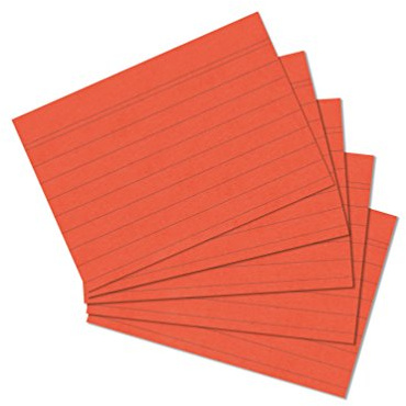 Herlitz Karteikarten DIN A7, liniert (800 Karten, Orange)