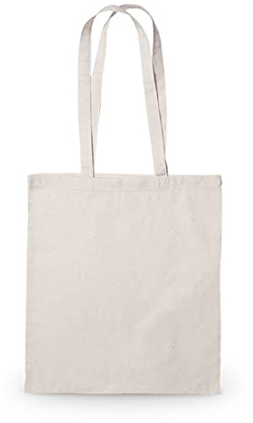 Siglo XXI Publicidad Bolsa 100% algodón 180 g/m2. Asas Largas. Gran Resistencia. Regalos. Compras. Ropa. Manualidades. Eventos deportivos o familiares. Reciclable. Reutilizable. (Pack de 50 pcs)