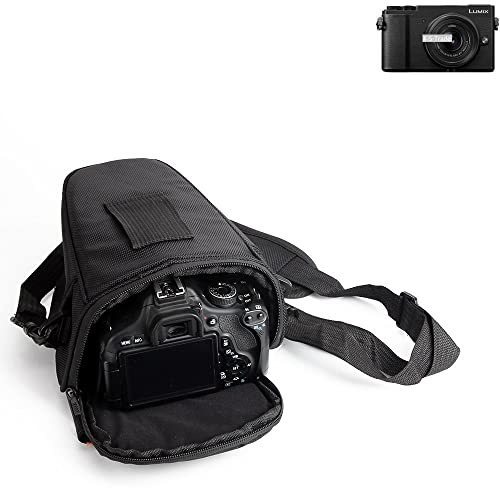 K-S-Trade Housse pour Panasonic Lumix DC-GX9 Compatible avec Panasonic Lumix DC-GX9 Sac Appareil Photo Reflex Saccoche Étui Pouchette Gadget Anti-Choc DSLR SLR Caméra Protection Housse Antichoc Noir