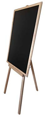 Cavalletto treppiede in legno con ardesia modanatura grezza di dimensioni 86 x 66 cm