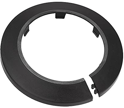 sourcing map Rohrabdeckung, Dekoration, 75 mm, PP-Kunststoff, Rosette, Wasserrohr-Abflussleitung, Schwarz, 10 Stück