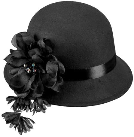 W WIDMANN MILANO Party Fashion - 68561 - Sombrero Los locos años 20, aspecto de lana, charlestón, sombrero, fiesta temática, carnaval