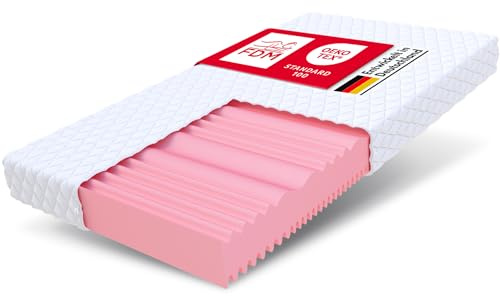FDM FIX Mattress 80 x 200 cm Memory Foam Thickness 14 cm Firmness H2 H3 Double Sided Mattress 7 Comfort Zones Washable Cover OEKO-TEX Hypoallergenic