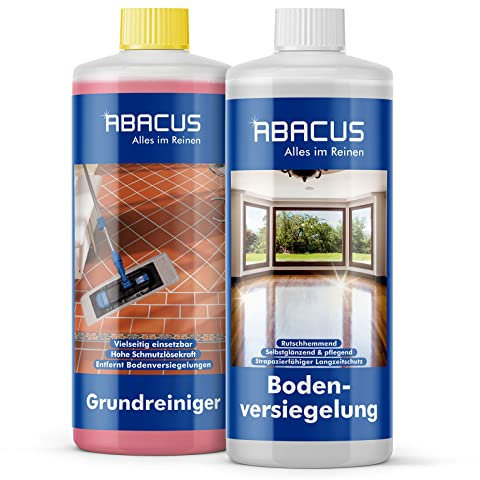 ABACUS® Bodenversiegelung & Grundreiniger, Laminatversiegelung, Parkettversiegelung, PVC Versiegelung, Bodenreiniger, Bodenversiegelung & Reinigung Set S (7818)