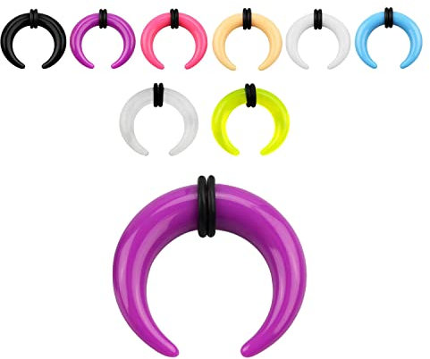 1,6 mm 10 mm Nase Nose Dehnsichel Pincher Septum Blanko Acryl Expander Farben Blau 4.0 mm * 14 mm