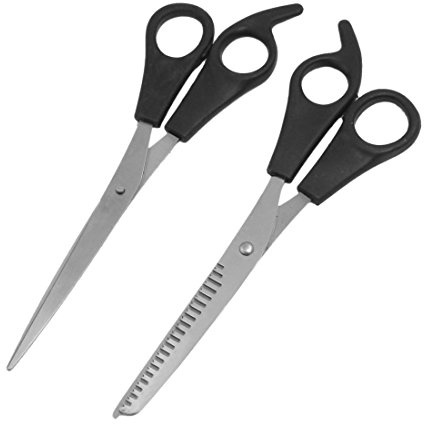 XYWHPGV Forbici per sfoltire i capelli del barbiere in acciaio inossidabile Forbici per tagliare i capelli 2 in 1(b68a8 9b7e3 02366 2ce6e 829d9 a267f