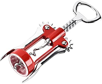Abrelatas Manual Abridor de Removedor Abridor rojo de metal Sacacorchos Abrebotellas Sacacorchos (Color : Red, Size : 16 * 8 cm)