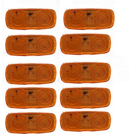 Marker Lights 10x Anhänger LKW Seitenmarkierungsleuchte Außenleuchten Kontrollleuchte Warnrücklicht Auto Blinkerleuchte 12V (Farbe : Orange,Blue,Green,Silver,Black, Größe : 1 UK)