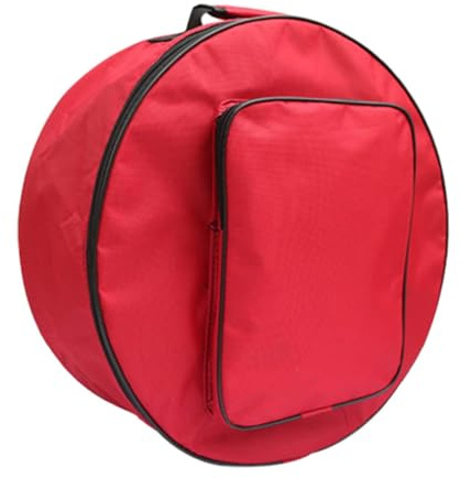 JISADER Snare Drum Bag, Snare Drum Tragetasche Drum Case Bass Drum Rucksack für Handschuhe Accs, Rot