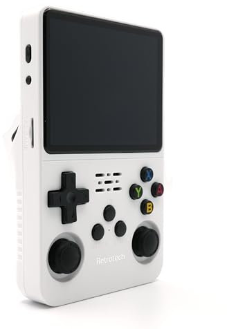 Retrotech R36S Handheld Video Game Console with Build-in 15000 Games (White)