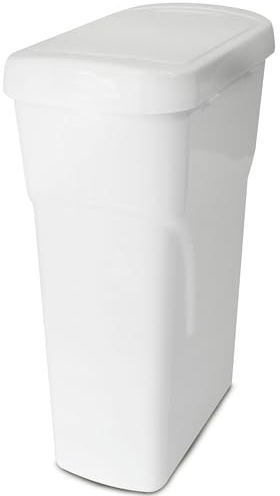 25L Mülltonne Weiß Recyclingtonne 21x36x52cm abnehmbarem Küche Trash Bin
