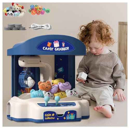 HBDSMLPL Candy Grabber avec Lumières Et Musique Machine Attrape Bonbon avec Peluches Et Gashapons Jeu Amusant Et Cadeau pour De Noël,A
