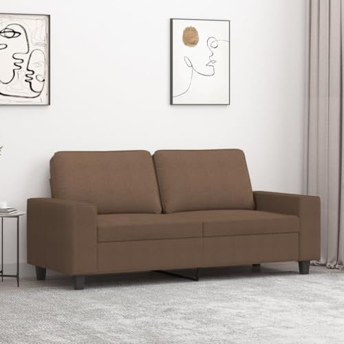 ShGaxin 2-Sitzer-Sofa Braun 140 cm Stoff, Loungesofa, Sofas & Couches, Relaxsofa, Couch für Wohnzimmer, 359394