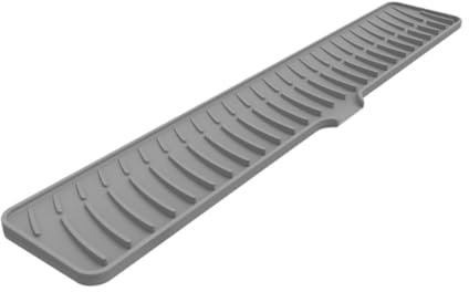 JISADER Supporto per Spugna per Tappetino drenante per lavandino, Protezione antispruzzo per lavello in Silicone, per Bagno dell'hotel, Grigio