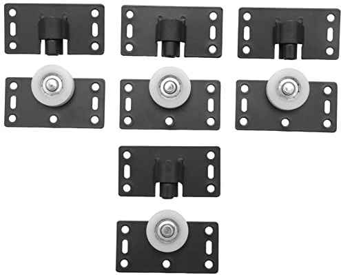 Bordhap 4Sets Sliding Door Wheels Rollers Pulleys Runners for Cupboard Wardrobe Cabinet Smoothly & Mute Nylon Wheels