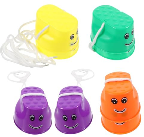 Kisangel Topfstelzen Für Kinder 4 Paar Stelzen Spielzeug Punkte Sportspielzeug Zur Motorikförderung Von Kindern